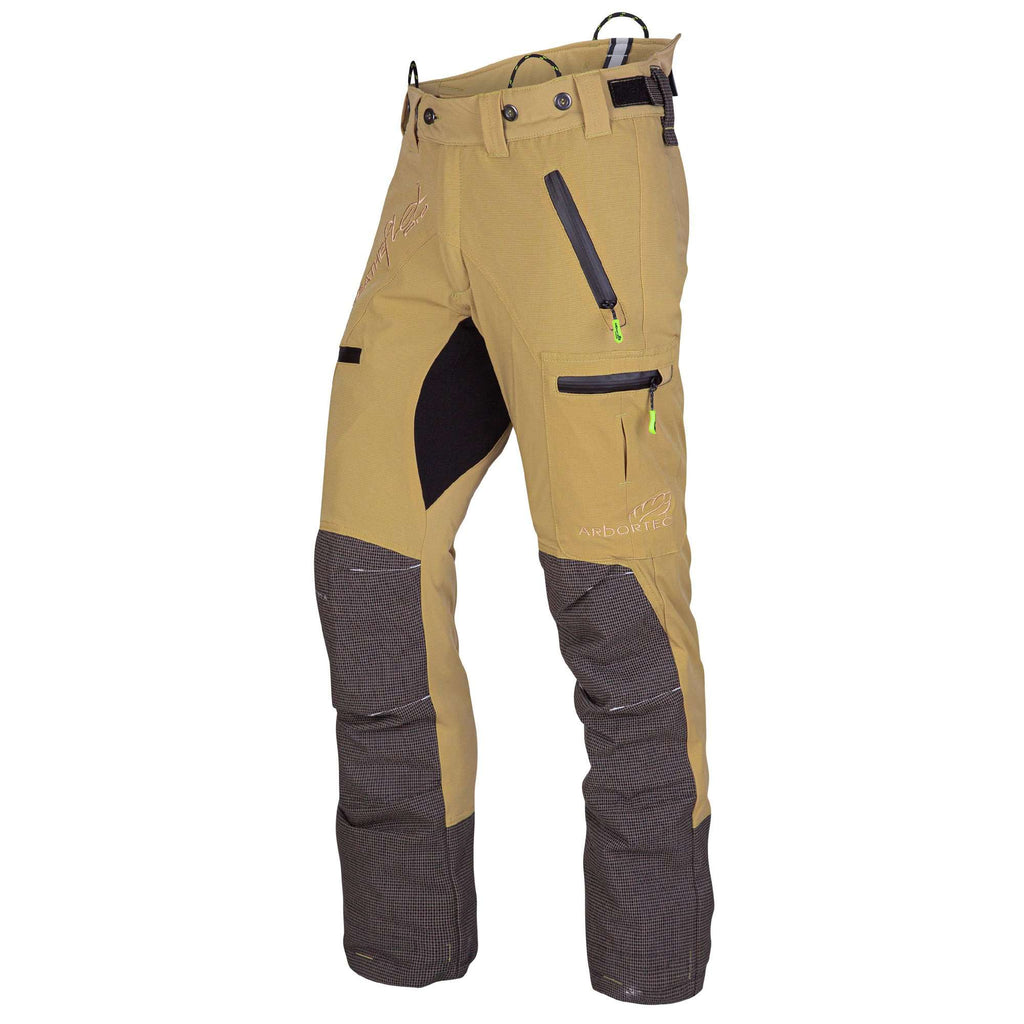 AT4060 Breatheflex Pro Chainsaw Trousers Design A Class 1 - Beige - Arbortec Forestwear