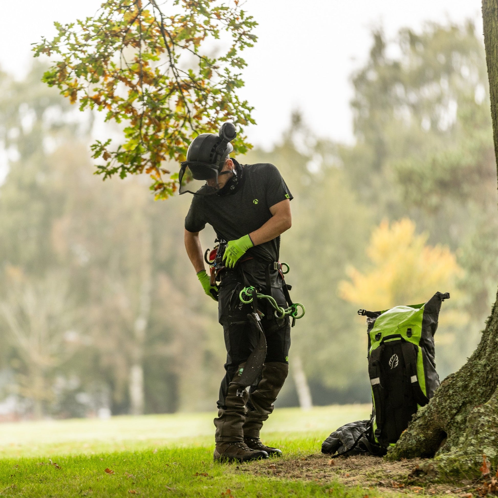 AT4060 Breatheflex Pro Chainsaw Trousers Design A Class 1 - Black - Arbortec Forestwear