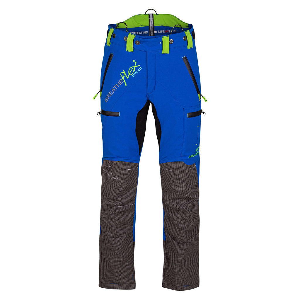 AT4060 Breatheflex Pro Chainsaw Trousers Design A Class 1 - Blue - Arbortec Forestwear