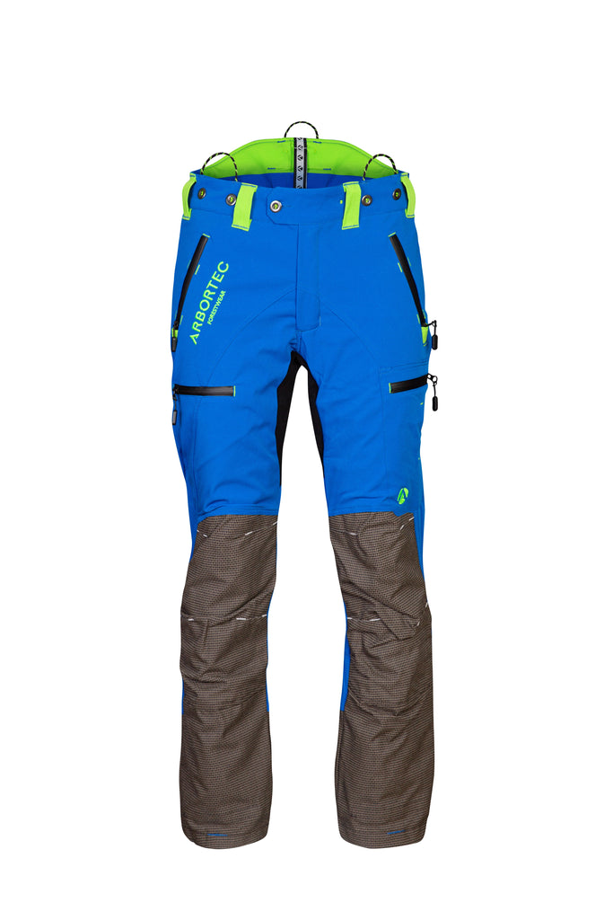 AT4060 Breatheflex Pro Chainsaw Trousers Design A Class 1 - Blue - Arbortec Forestwear