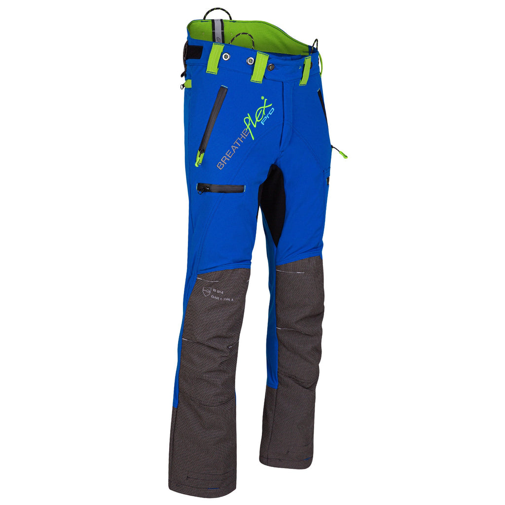 AT4060 Breatheflex Pro Chainsaw Trousers Design A Class 1 - Blue - Arbortec Forestwear