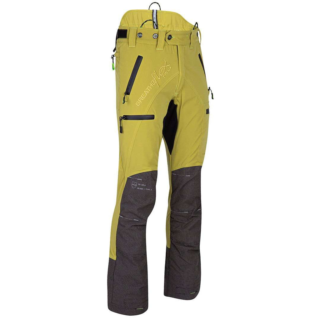 AT4060 Breatheflex Pro Chainsaw Trousers Design A Class 1 - Citrine - Arbortec Forestwear