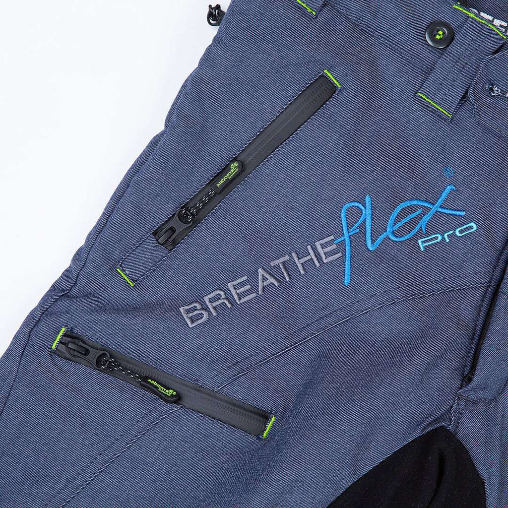 AT4060 Breatheflex Pro Chainsaw Trousers Design A Class 1 Legacy - Denim Blue - Arbortec Forestwear