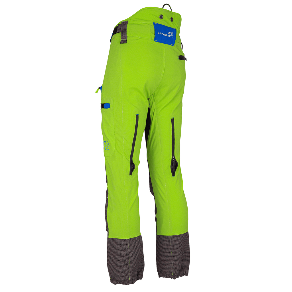 AT4060 Breatheflex Pro Chainsaw Trousers Design A Class 1 - Lime - Arbortec Forestwear