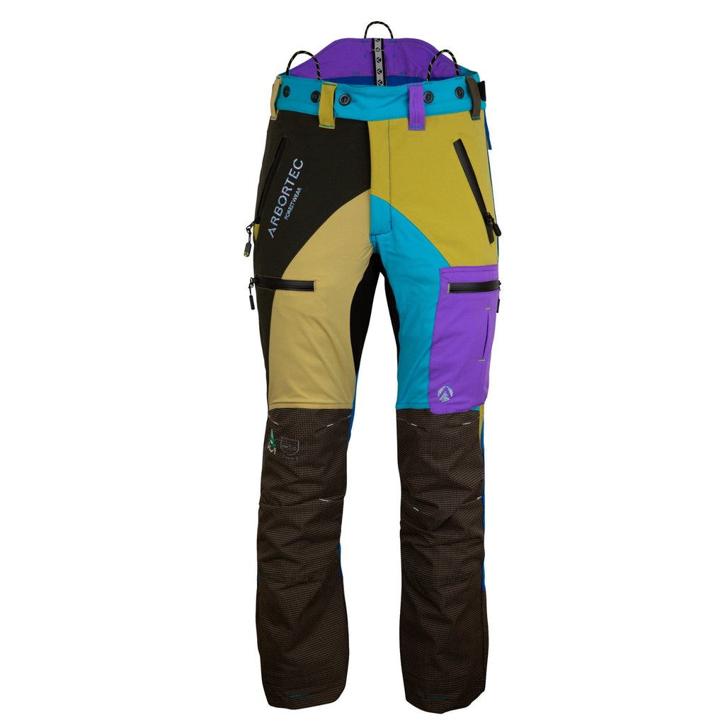 AT4060 Breatheflex Pro Chainsaw Trousers Design A Class 1 - Pastel Multi - Colour - Arbortec Forestwear