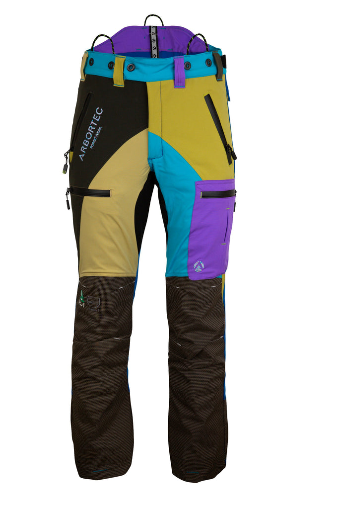 AT4060 Breatheflex Pro Chainsaw Trousers Design A Class 1 - Pastel Multi-Colour - Arbortec Forestwear