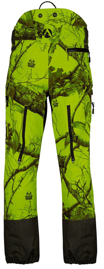 AT4060 - Breatheflex Pro Realtree Chainsaw Trousers Design A/Class 1 - Lime - Arbortec Forestwear
