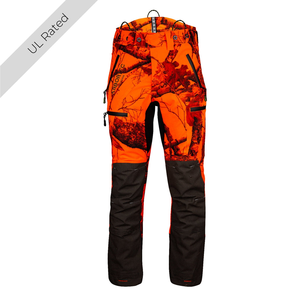 AT4060 UL - Breatheflex Pro Realtree Chainsaw Pants Design A/Class 1 - Orange - Arbortec Forestwear