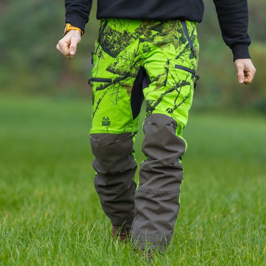 AT4060 UL - Breatheflex Pro Realtree Chainsaw Trousers Design A/Class 1 - Lime - Arbortec Forestwear