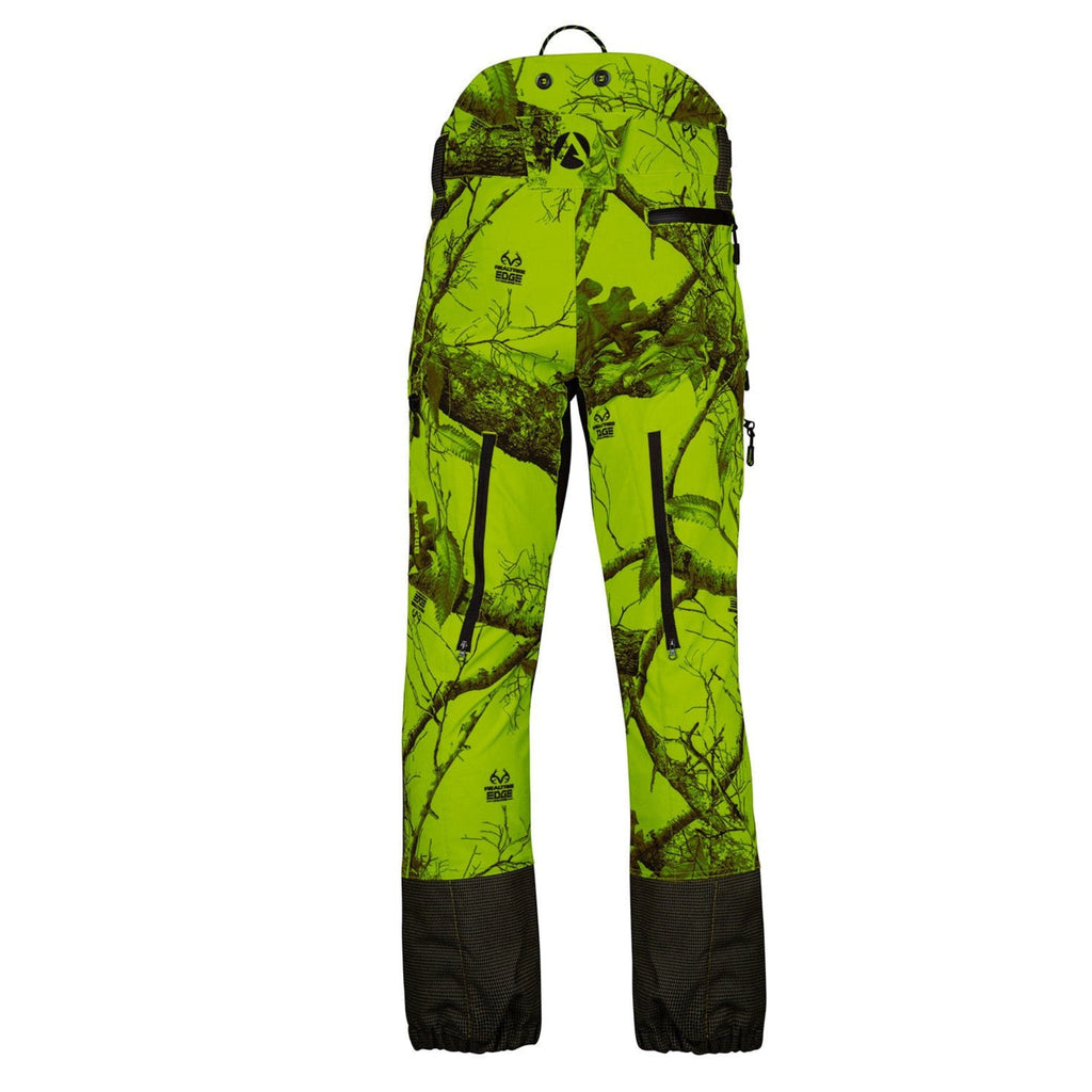 AT4060 UL - Breatheflex Pro Realtree Chainsaw Trousers Design A/Class 1 - Lime - Arbortec Forestwear