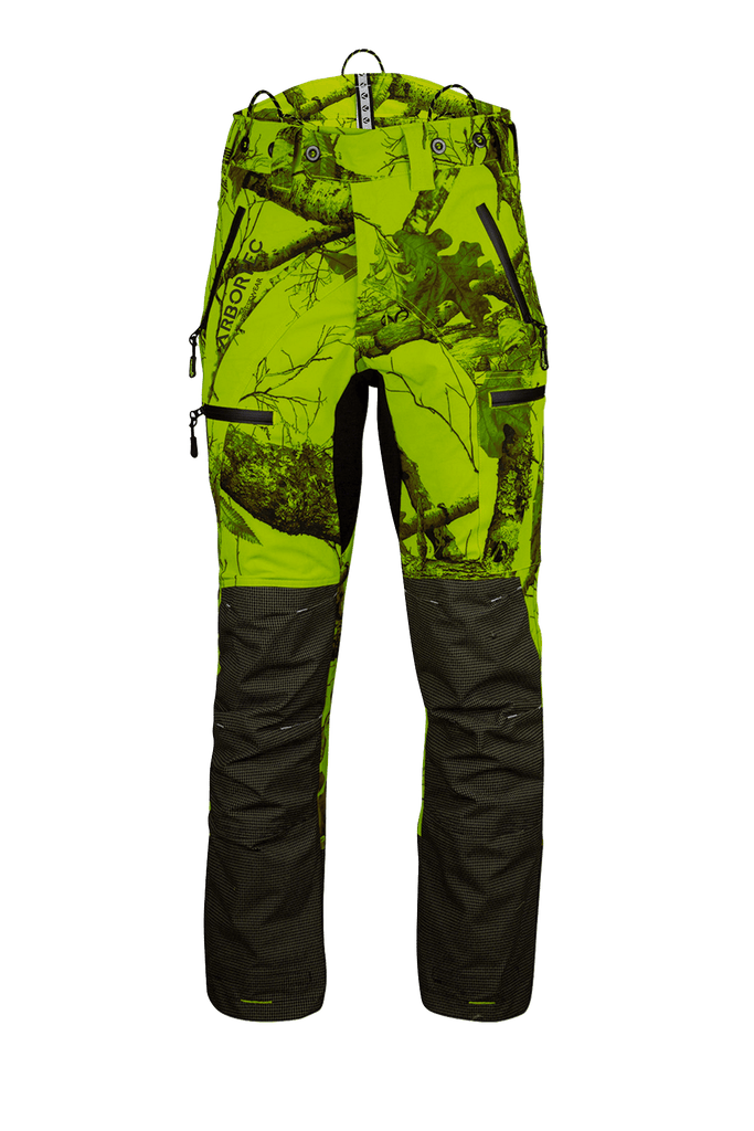 AT4060 UL - Breatheflex Pro Realtree Chainsaw Trousers Design A/Class 1 - Lime - Arbortec Forestwear