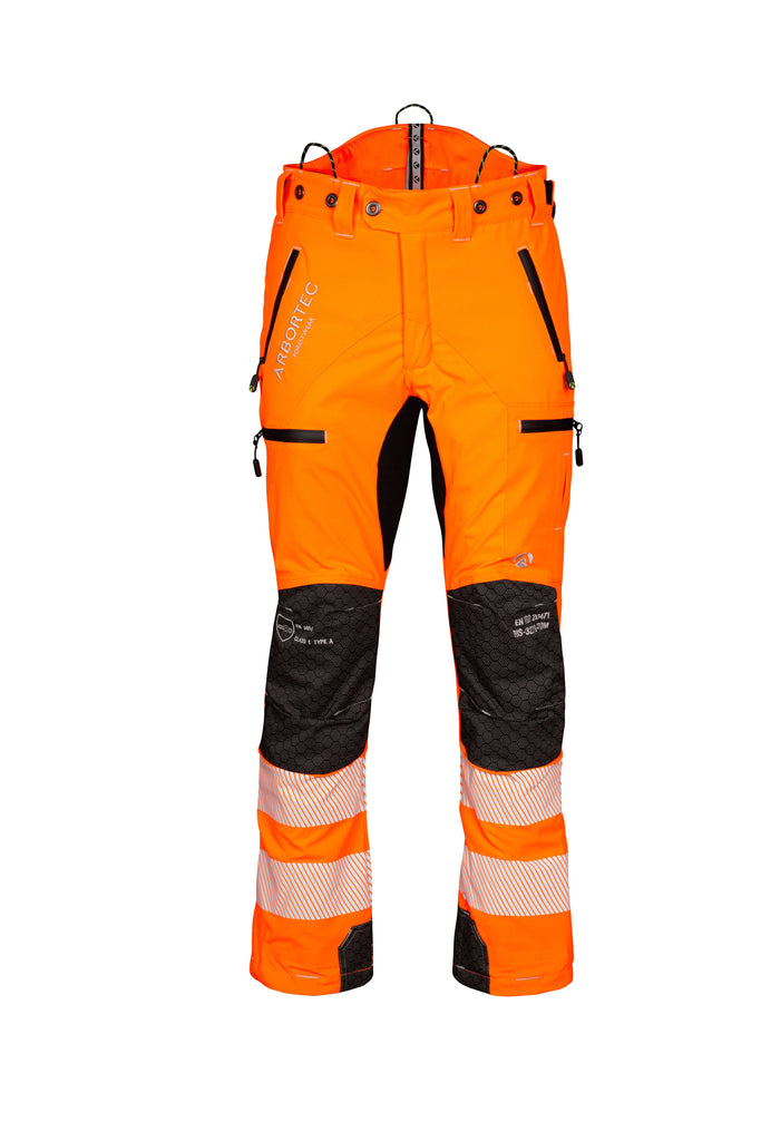 AT4060(US) Breatheflex Pro Chainsaw Pants UL Rated - Hi - Viz Orange - Arbortec Forestwear