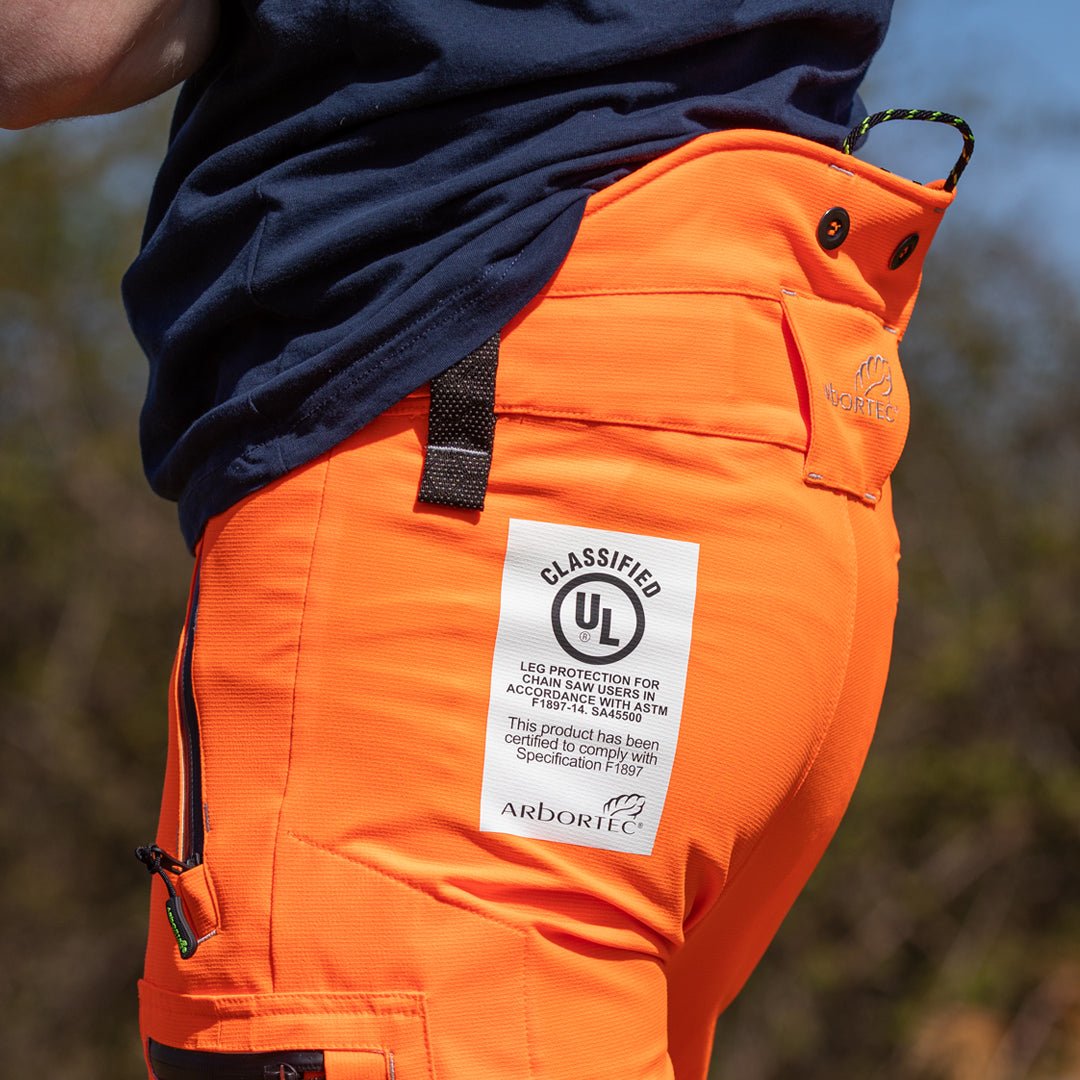 AT4060(US) Breatheflex Pro Chainsaw Pants UL Rated - Hi-Viz Orange - Arbortec Forestwear