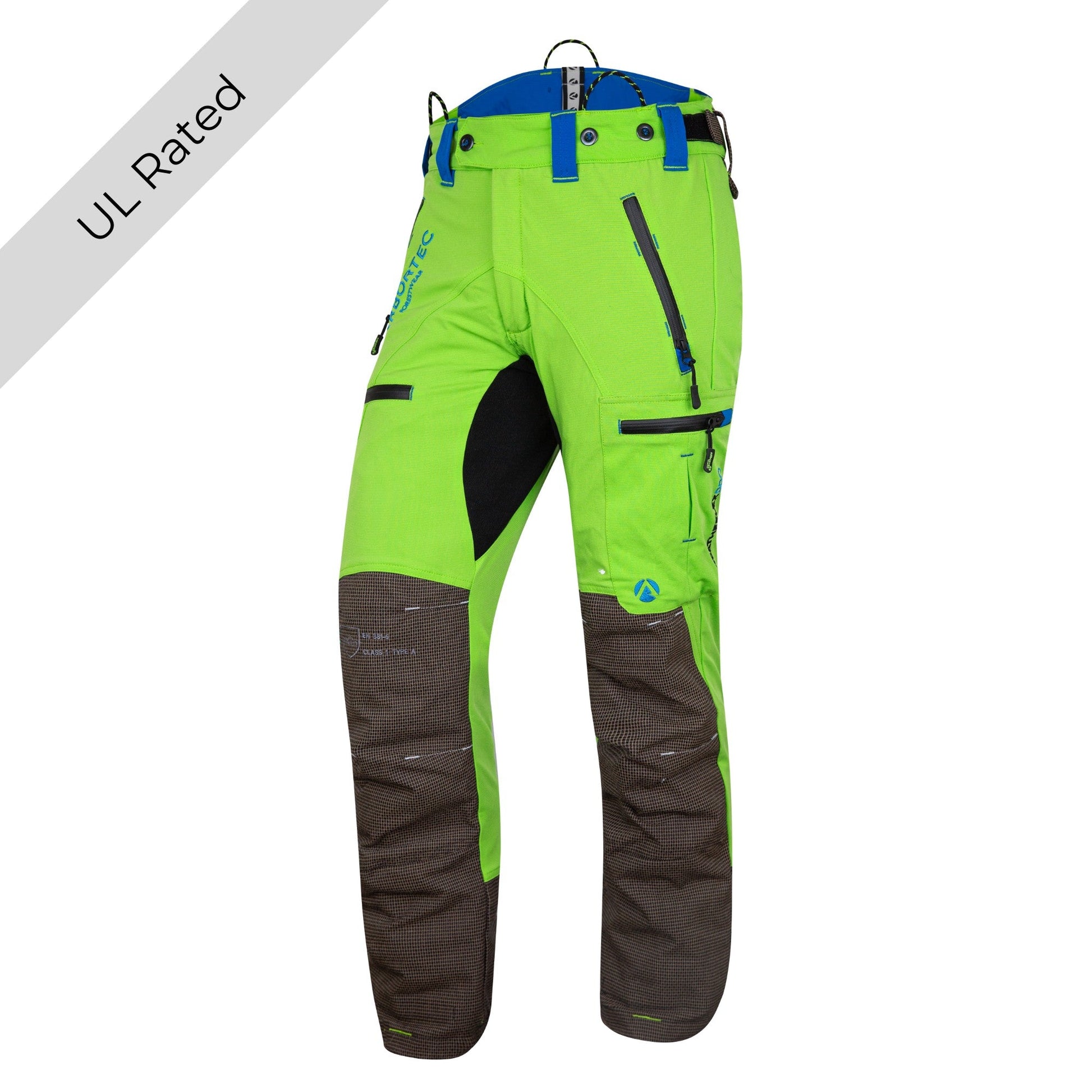 AT4060(US) Breatheflex Pro Chainsaw Pants UL Rated - Lime - Arbortec Forestwear