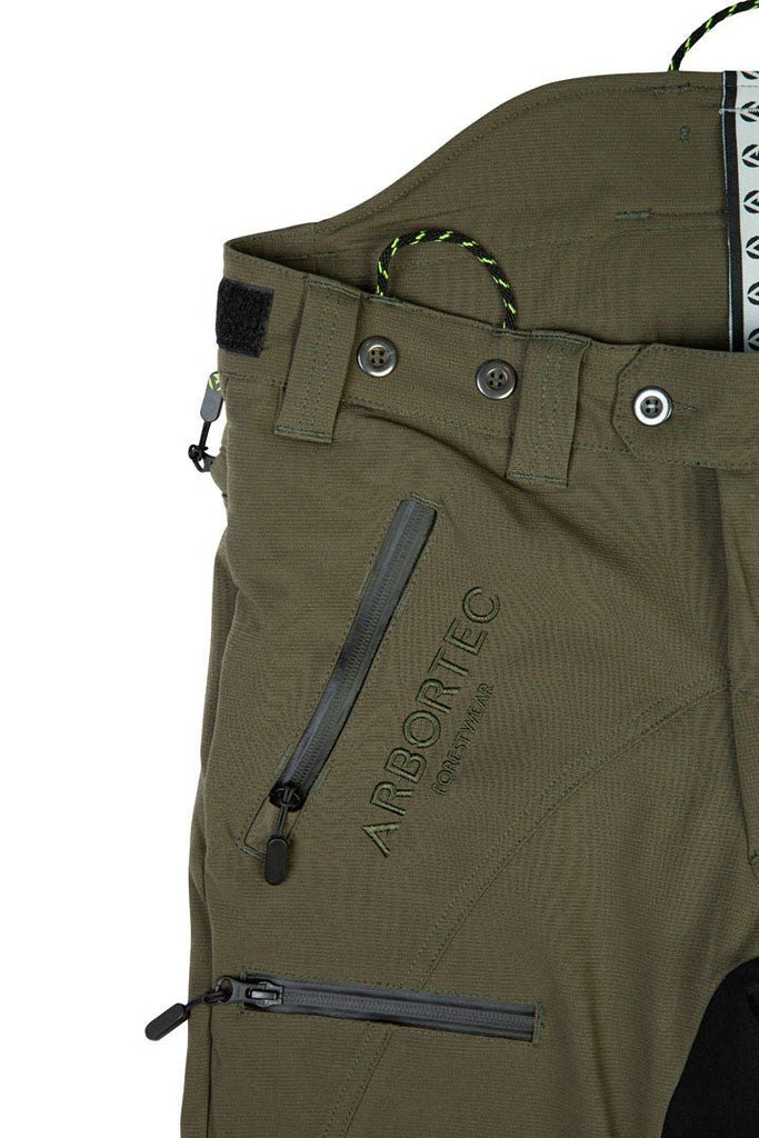 AT4060(US) Breatheflex Pro Chainsaw Trousers UL Rated - Olive - Arbortec Forestwear