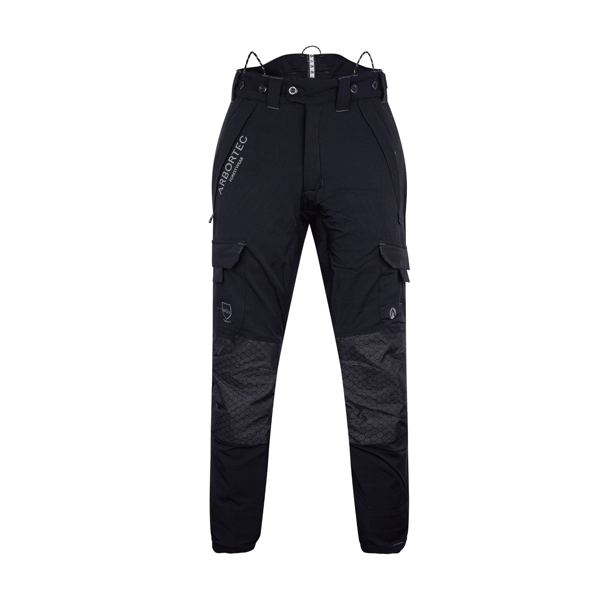 AT4062(EU) Arbortec Vented Chainsaw Trousers Design A Class 1 - Black - Arbortec Forestwear