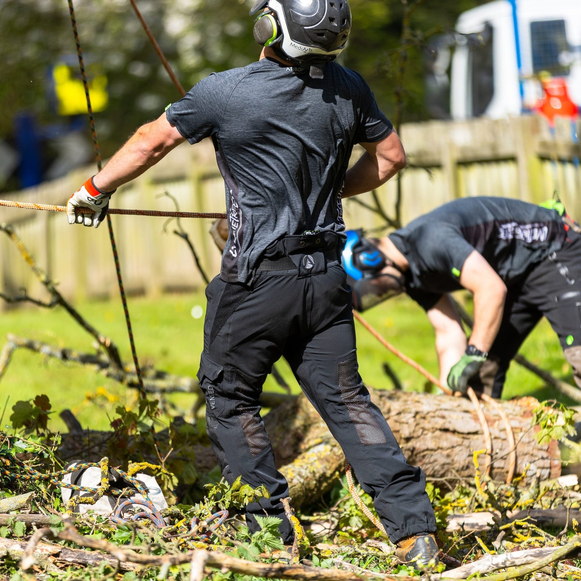 AT4062(EU) Arbortec Vented Chainsaw Trousers Design A Class 1 - Black - Arbortec Forestwear