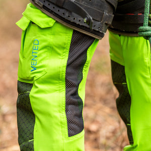 AT4062(EU) Arbortec Vented Chainsaw Trousers Design A Class 1 - Lime - Arbortec Forestwear
