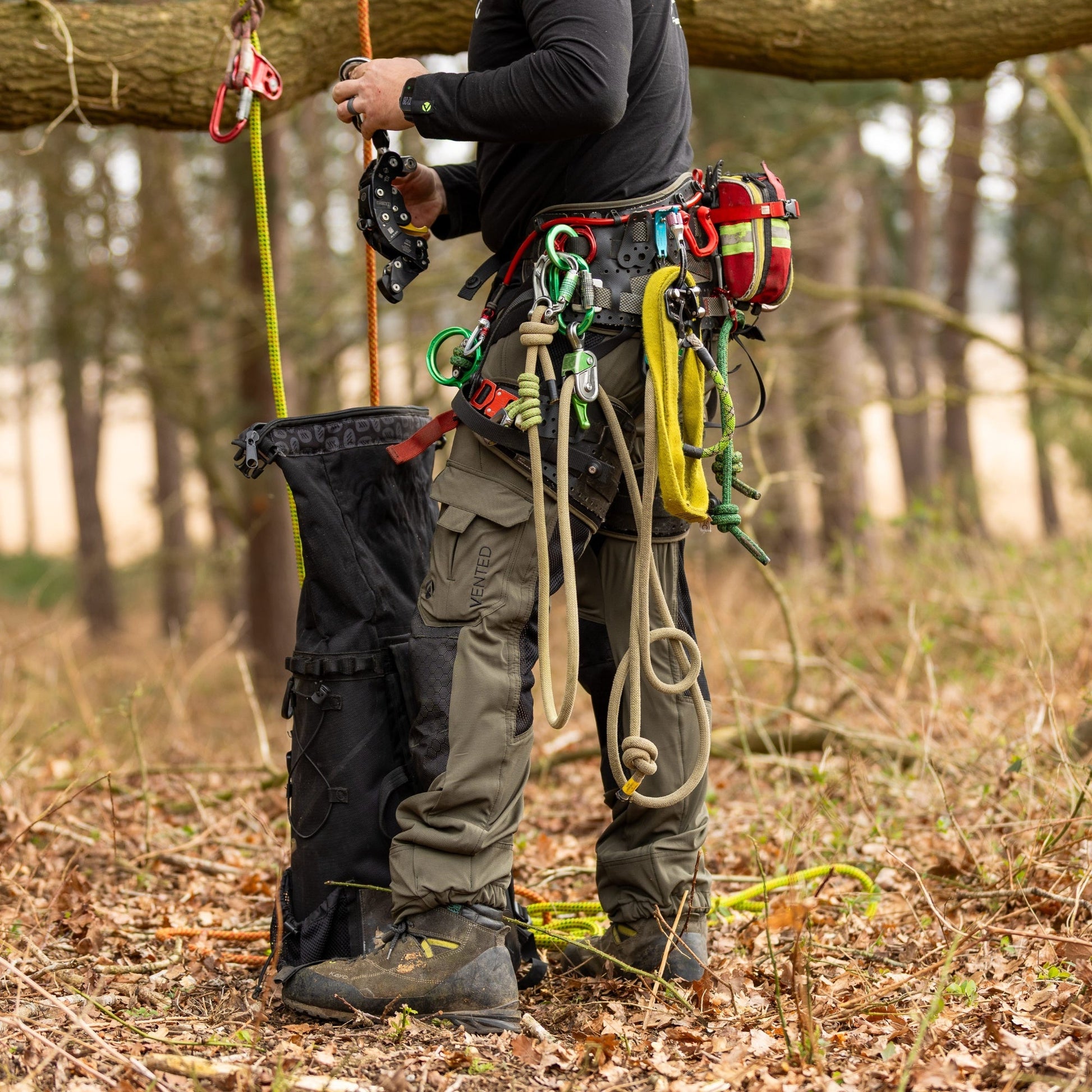 AT4062(EU) Arbortec Vented Chainsaw Trousers Design A Class 1 - Olive - Arbortec Forestwear