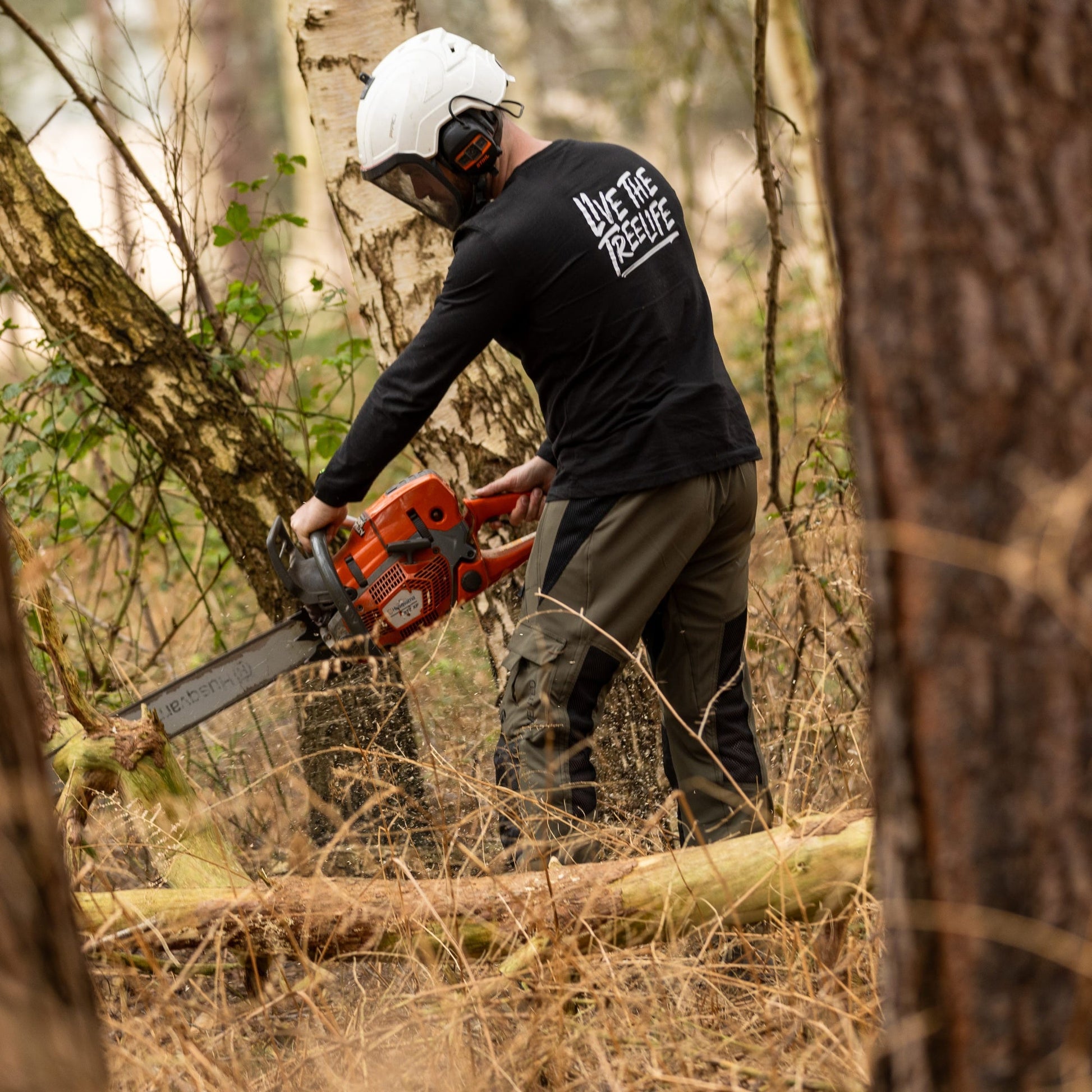 AT4062(EU) Arbortec Vented Chainsaw Trousers Design A Class 1 - Olive - Arbortec Forestwear