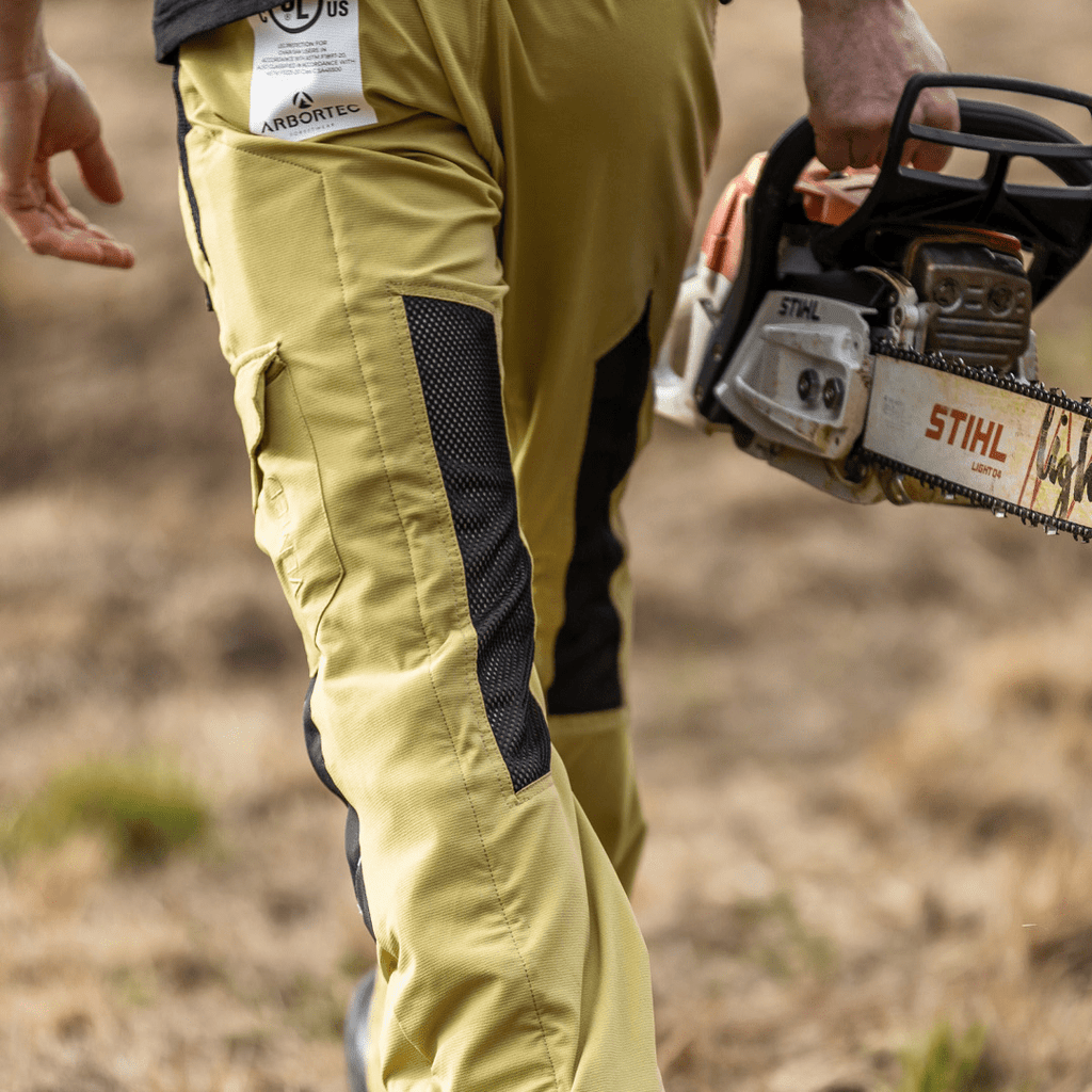 AT4062(US) Arbortec Vented Chainsaw Pants - Beige - Arbortec Forestwear