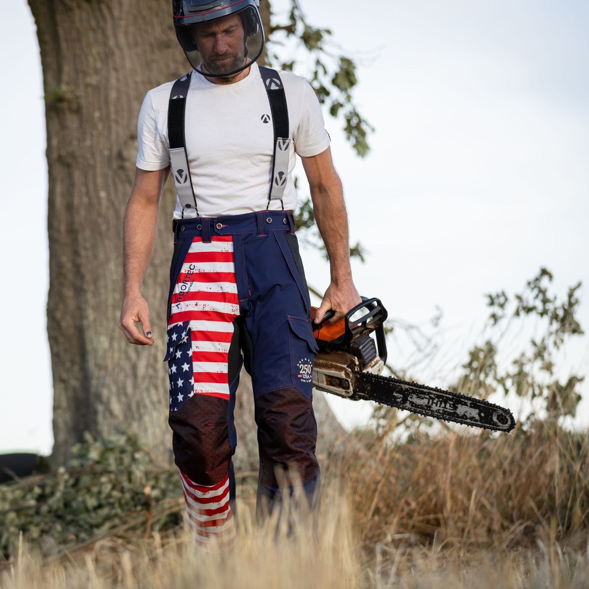AT4062(US) Arbortec Vented US Patriot Chainsaw Pants - Limited Edition - Arbortec Forestwear