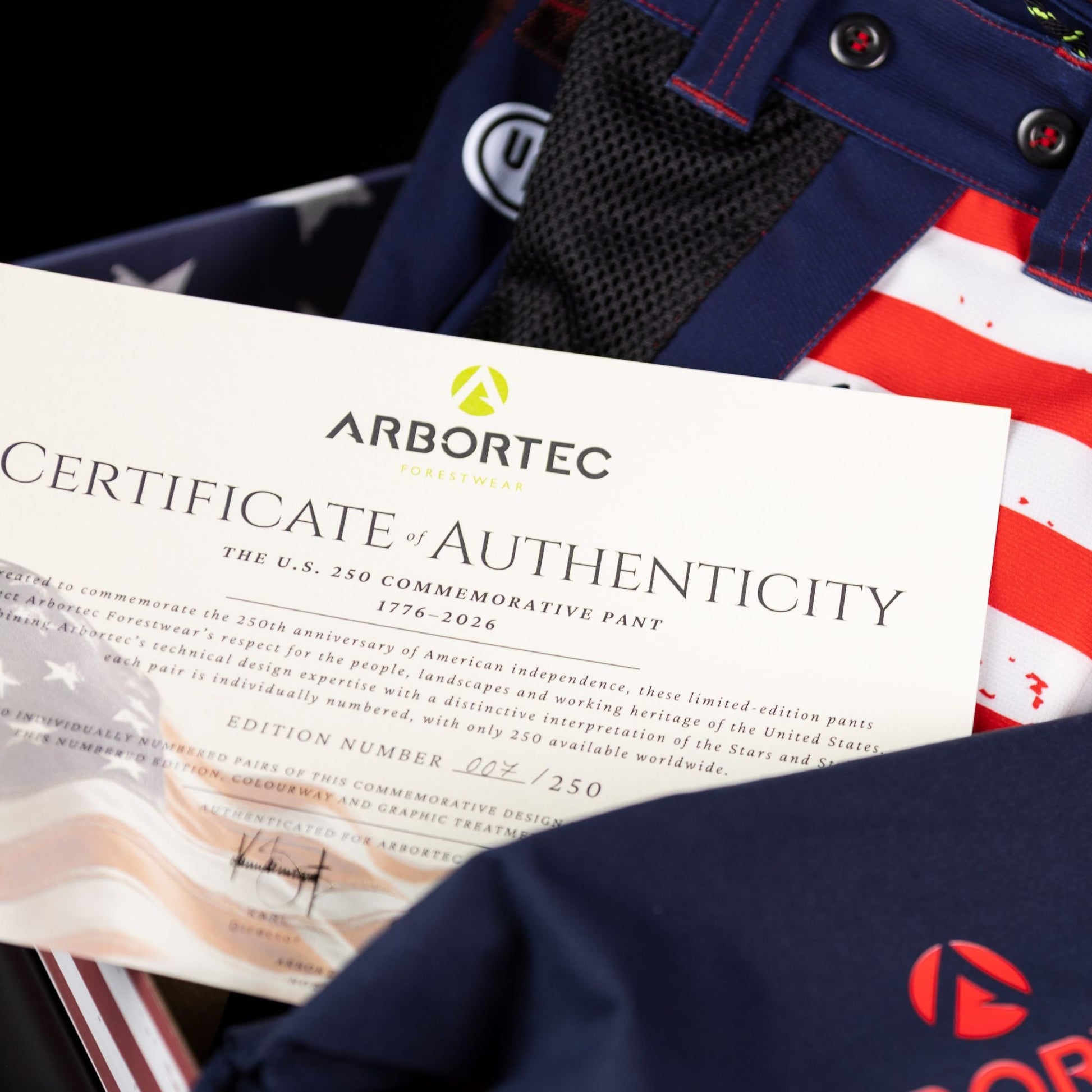 AT4062(US) Arbortec Vented US Patriot Chainsaw Pants - Limited Edition - Arbortec Forestwear