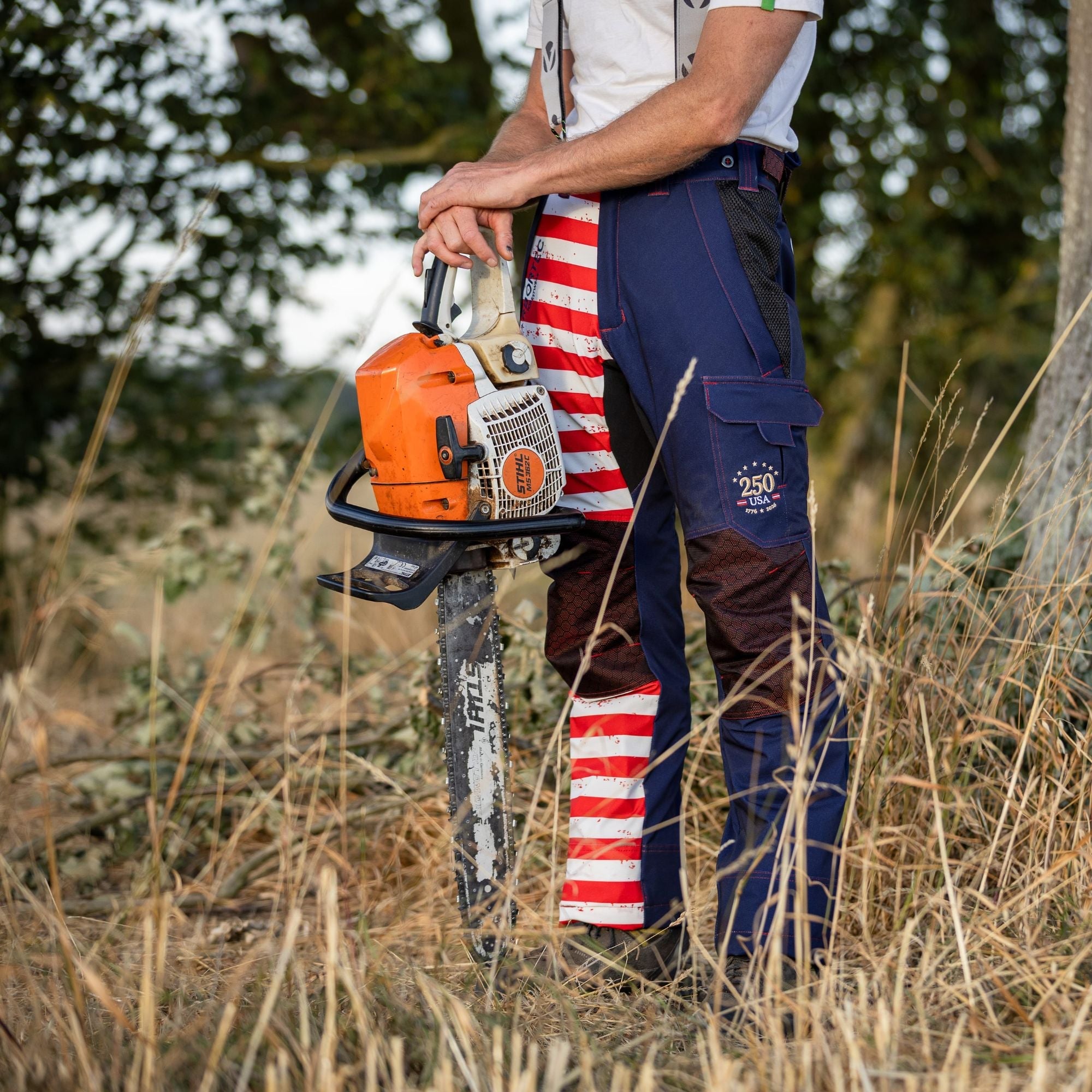 AT4062(US) Arbortec Vented US Patriot Chainsaw Pants - Limited Edition