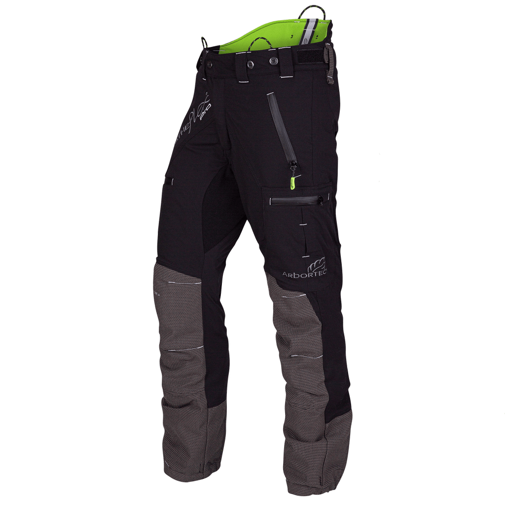 AT4070 Breatheflex Pro Chainsaw Trousers Design C Class 1 - Black - Arbortec Forestwear