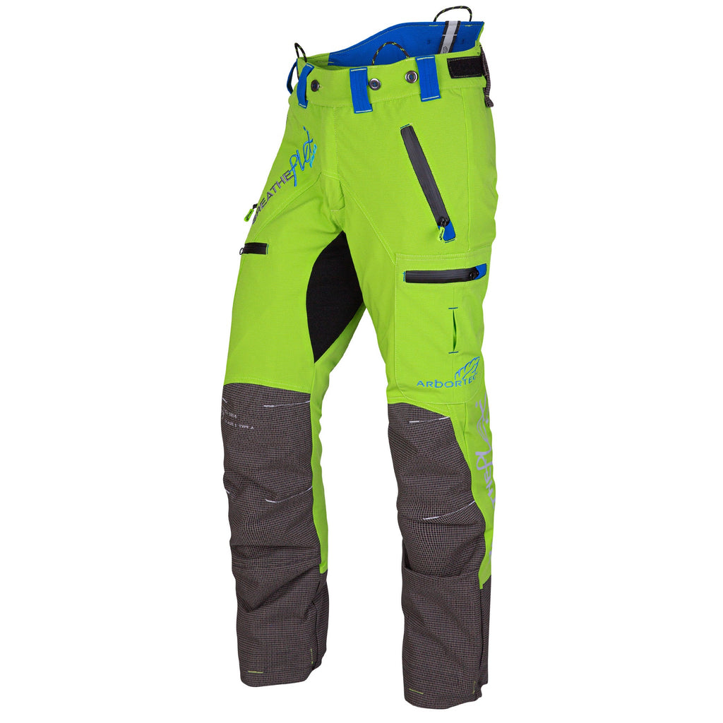 AT4070 Breatheflex Pro Chainsaw Trousers Design C Class 1 - Lime - Arbortec Forestwear