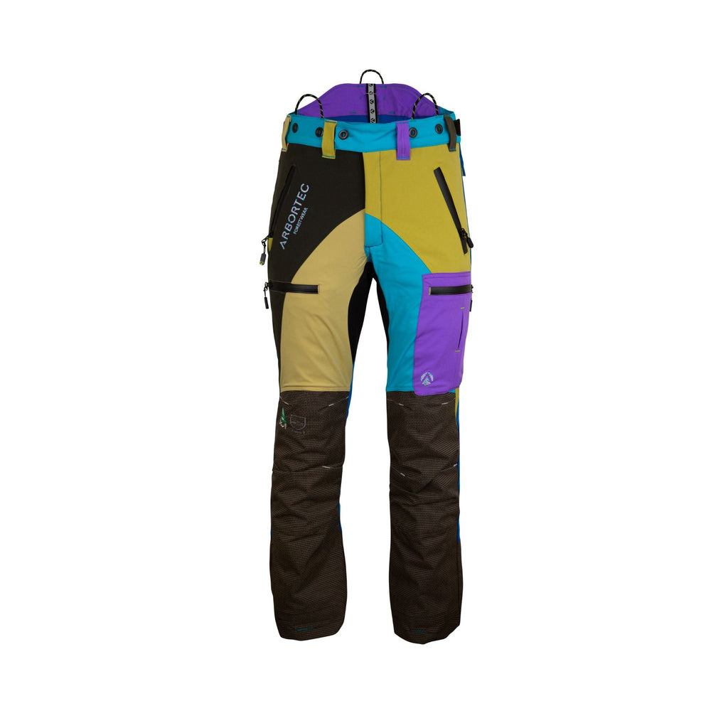 AT4070 Breatheflex Pro Chainsaw Trousers Design C Class 1 - Pastel Multi - Colour - Arbortec Forestwear