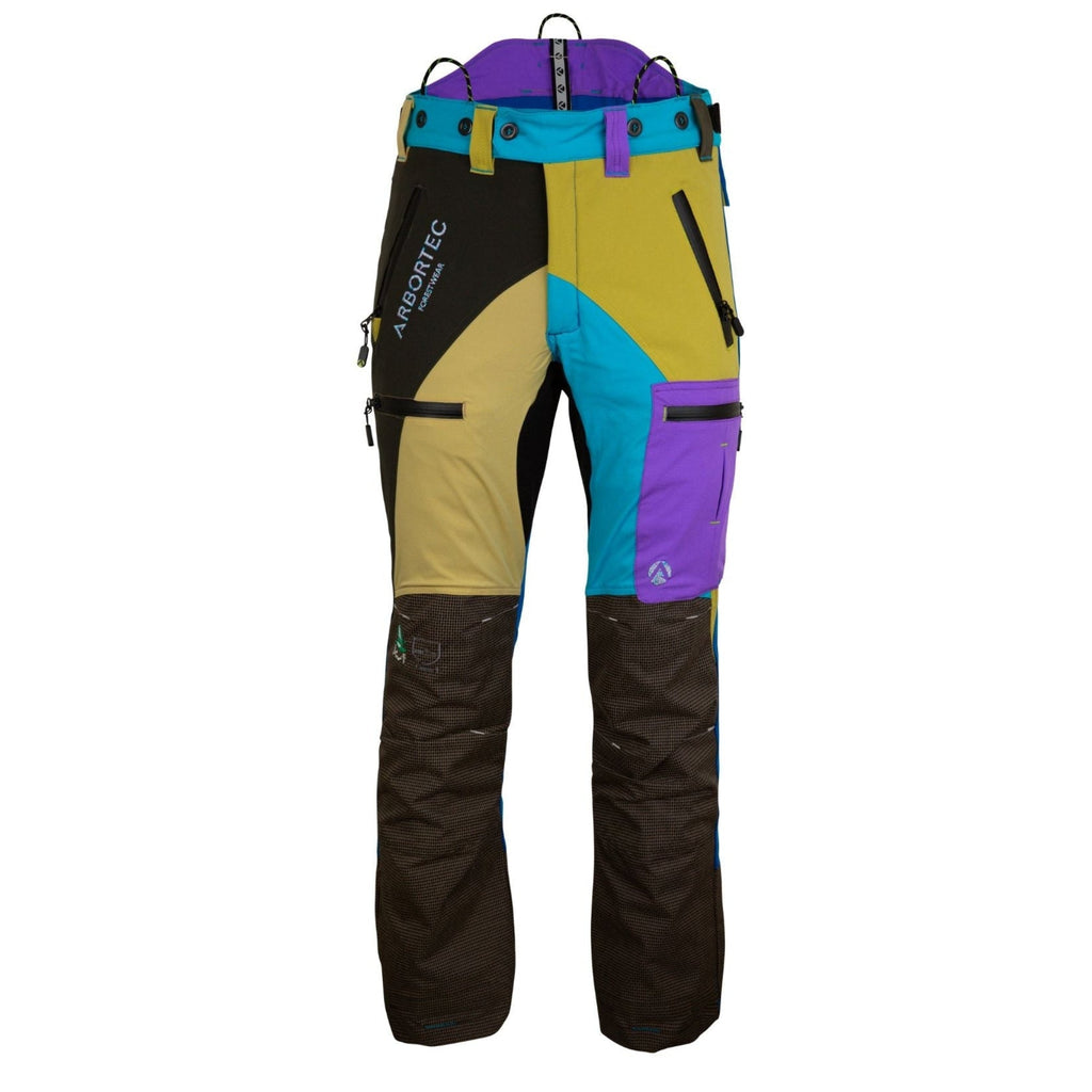 AT4070 Breatheflex Pro Chainsaw Trousers Design C Class 1 - Pastel Multi - Colour - Arbortec Forestwear