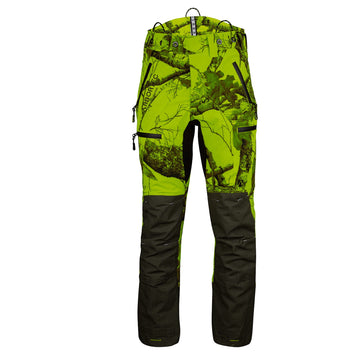 AT4070 - Breatheflex Pro Realtree Chainsaw Trousers Design C/Class 1 - Lime - Arbortec Forestwear