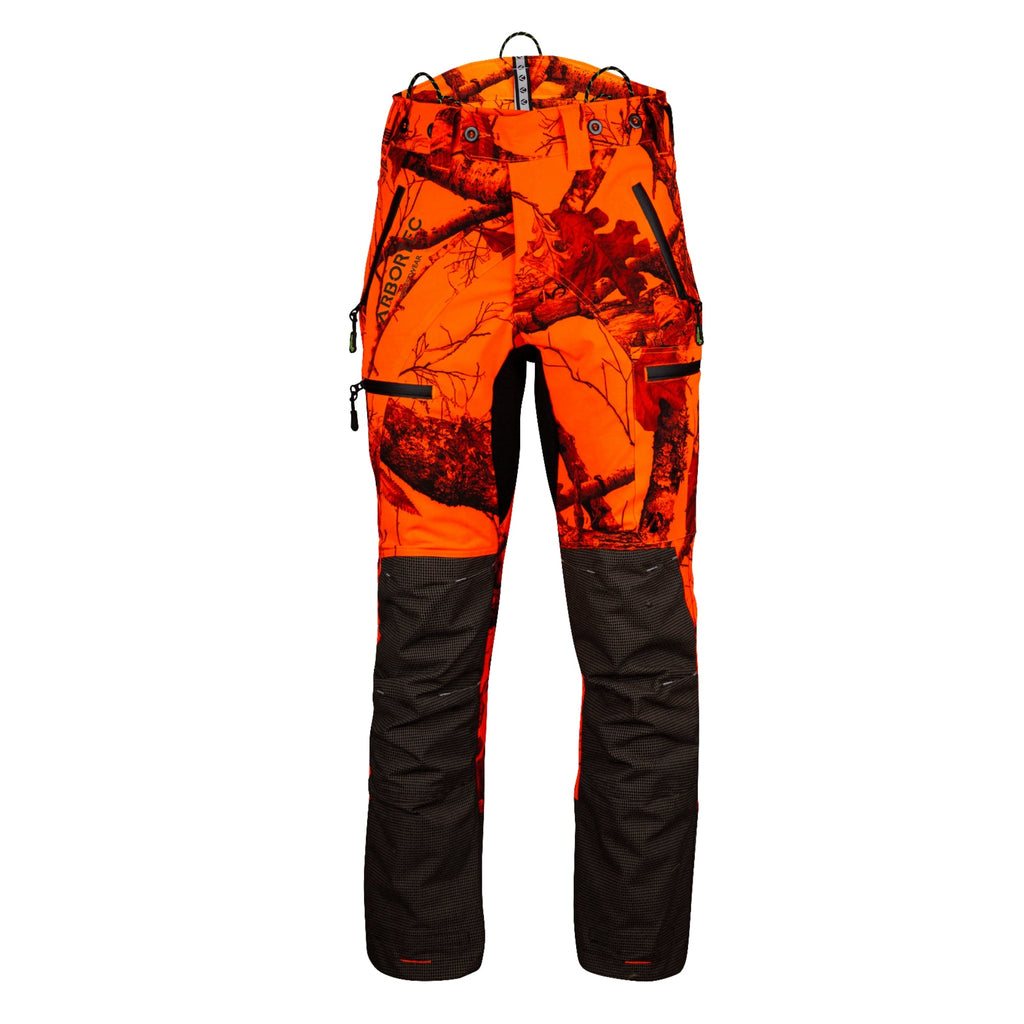 AT4070 - Breatheflex Pro Realtree Chainsaw Trousers Design C/Class 1 - Orange - Arbortec Forestwear