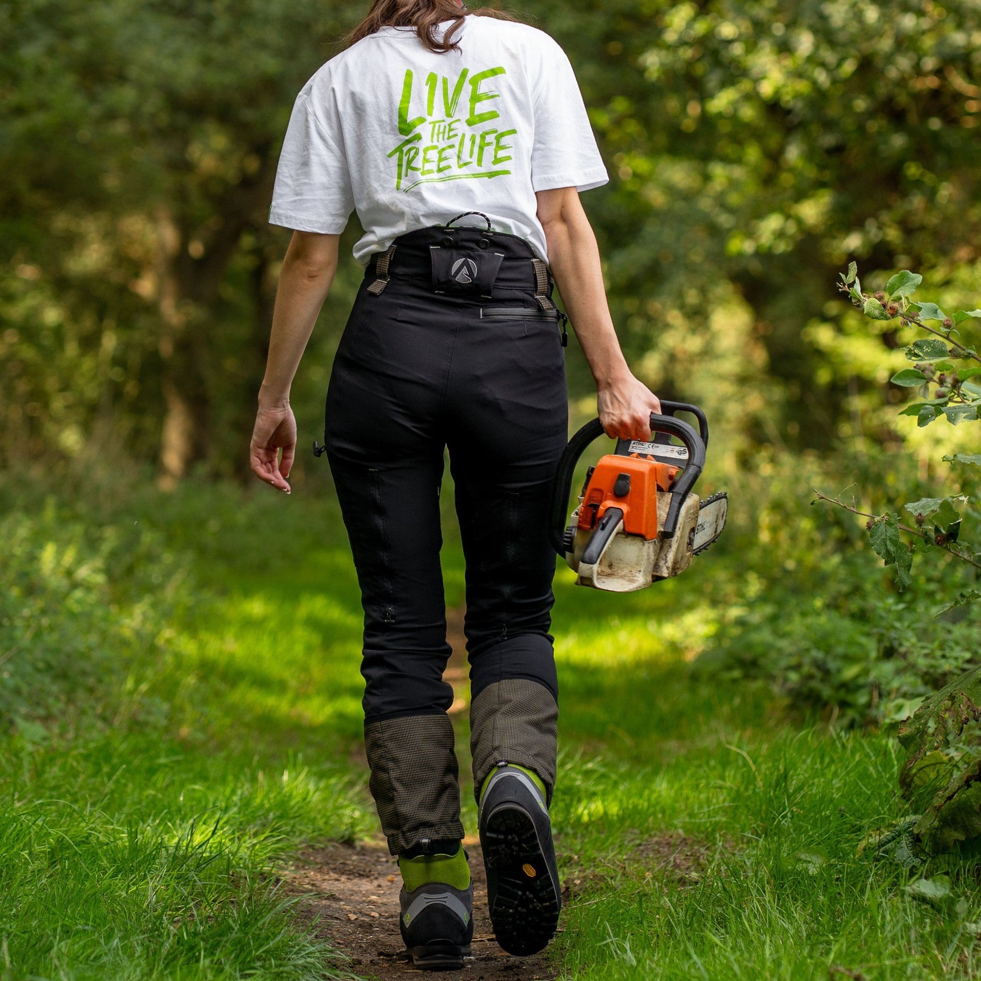 AT4070(F) Breatheflex Pro Women's Chainsaw Trousers Class 1 / Design C - Black - Arbortec Forestwear