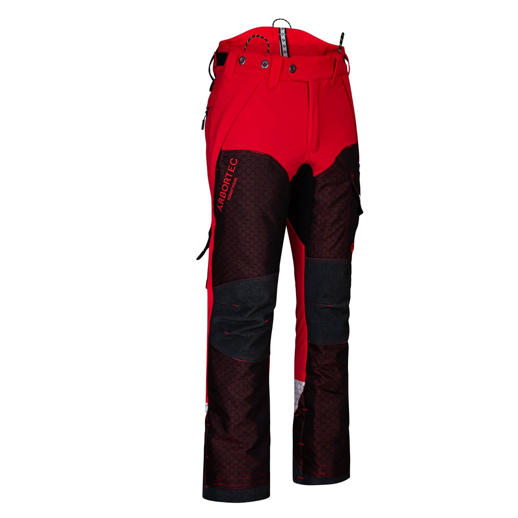 AT4080 - Arbortec Deep Forest Chainsaw Trousers Design A/Class 1 - Red - Arbortec Forestwear