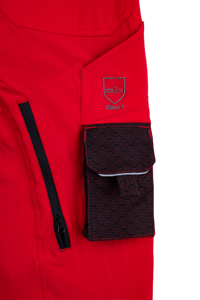 AT4090 - Arbortec Deep Forest Chainsaw Trousers Design C/Class 1 - Red - Arbortec Forestwear