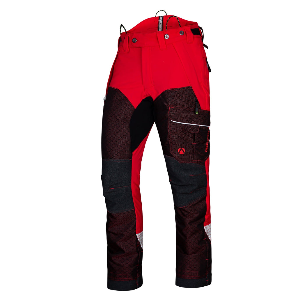 AT4090 - Arbortec Deep Forest Chainsaw Trousers Design C/Class 1 - Red - Arbortec Forestwear