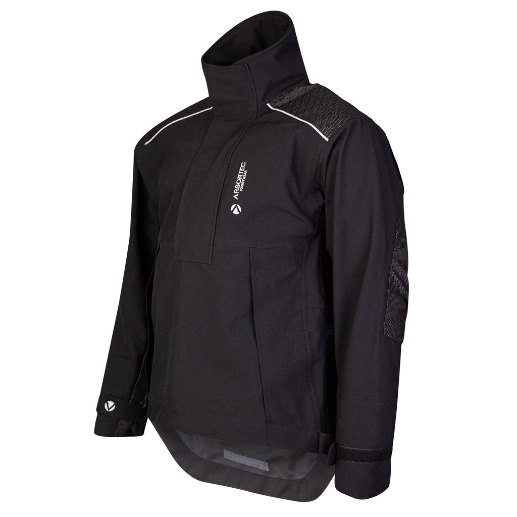 AT4460 - Heavy Duty Half Zip Breathedry® Smock - Black - Arbortec Forestwear