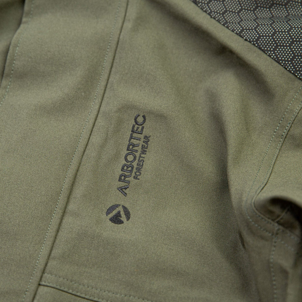 AT4460 - Heavy Duty Half Zip Breathedry® Smock - Olive - Arbortec Forestwear