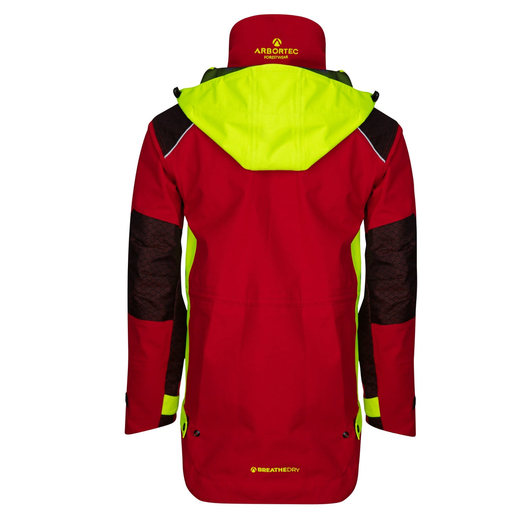 AT4460 - Heavy Duty Half Zip Breathedry® Smock - Red - Arbortec Forestwear