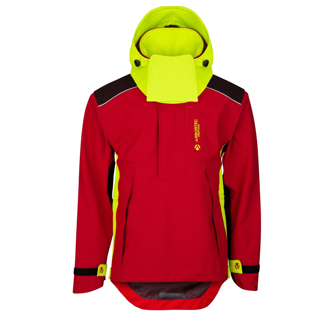 AT4460 - Heavy Duty Half Zip Breathedry® Smock - Red - Arbortec Forestwear