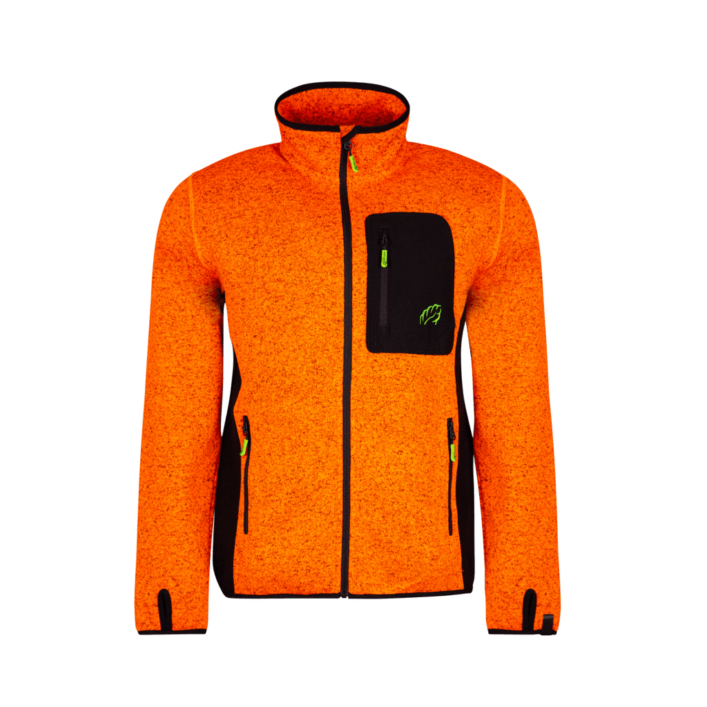 AT4900 Kudu Plus Melange Zip Sweater Orange - Arbortec Forestwear