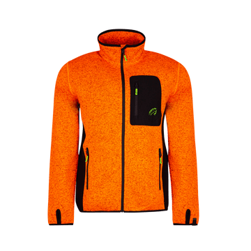 AT4900 Kudu Plus Melange Zip Sweater Orange - Arbortec Forestwear
