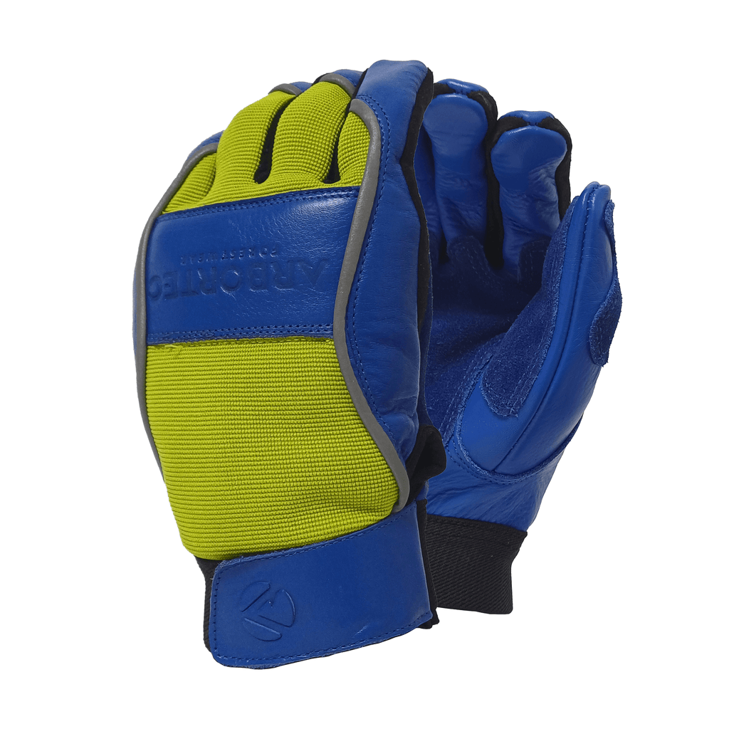 AT875 Arbortec Chainsaw Gloves Blue/Lime - Arbortec Forestwear