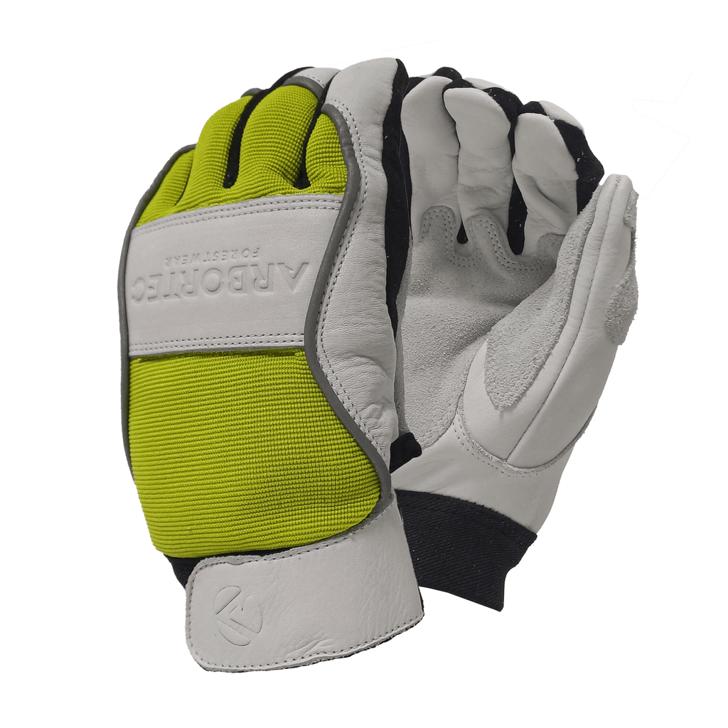 AT875 Arbortec Chainsaw Gloves Lime/White - Arbortec Forestwear