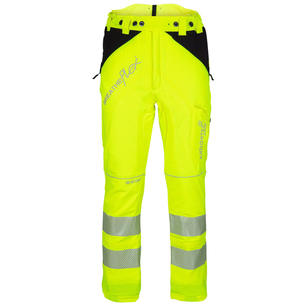 ATHV4010 Breatheflex Chainsaw Trousers Design A Class 1 - Hi-Vis Yellow - Arbortec Forestwear