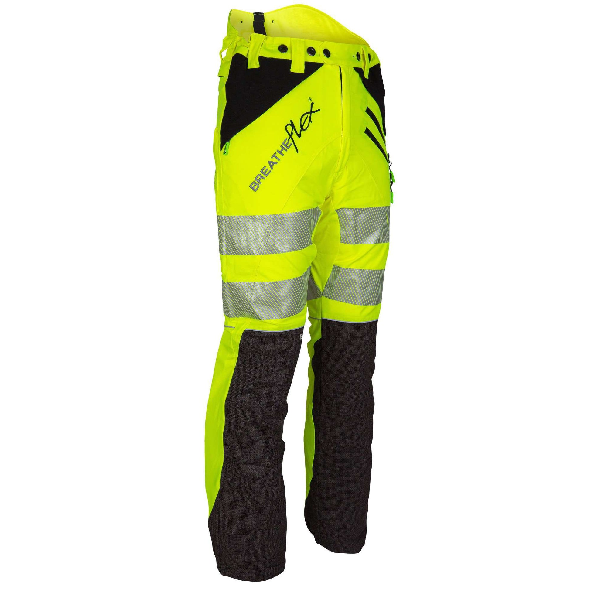 ATHV4050 Breatheflex Chainsaw Trousers Design C Class 1 - Hi - Vis Yellow/Kevlar - Arbortec Forestwear