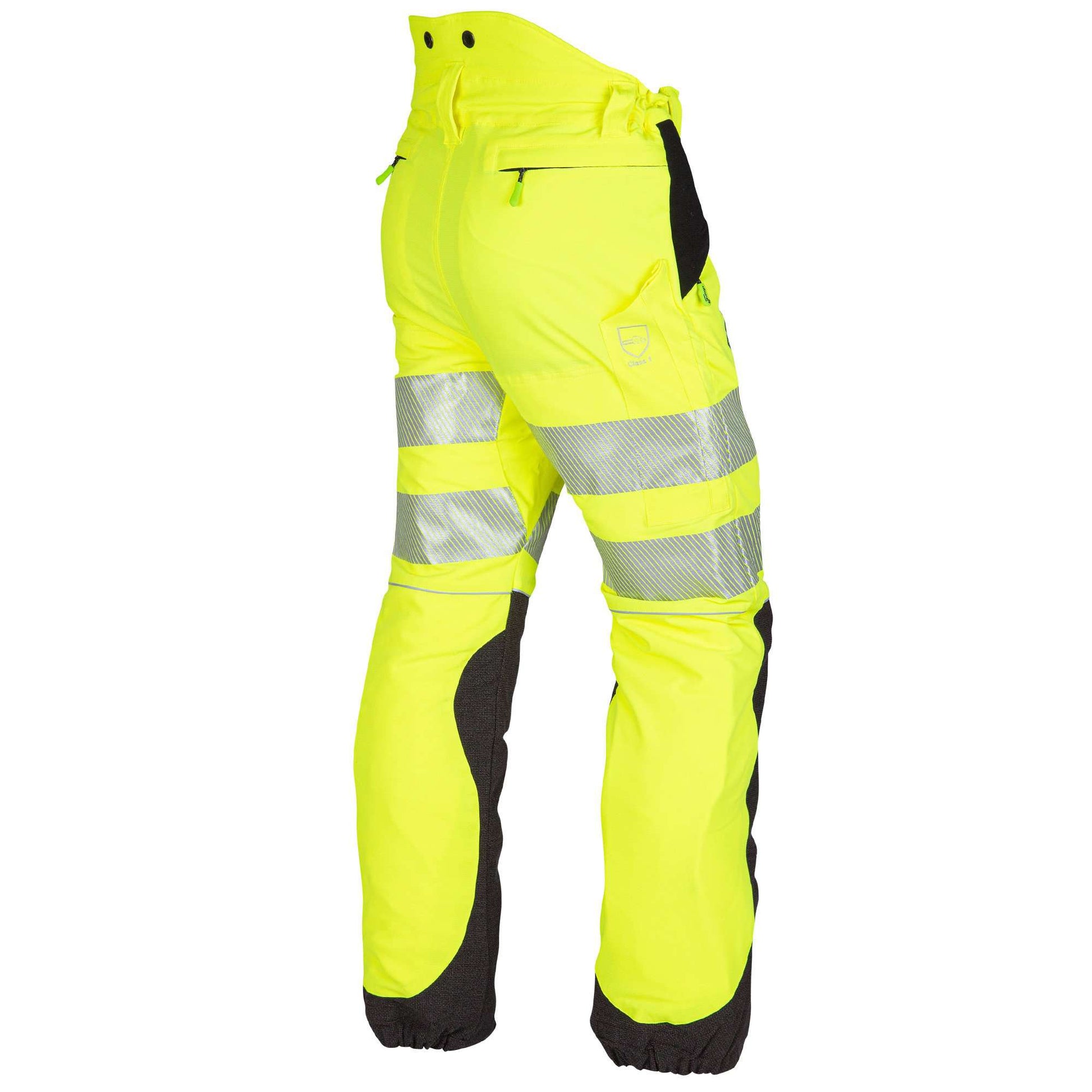 ATHV4050 Breatheflex Chainsaw Trousers Design C Class 1 - Hi - Vis Yellow/Kevlar - Arbortec Forestwear