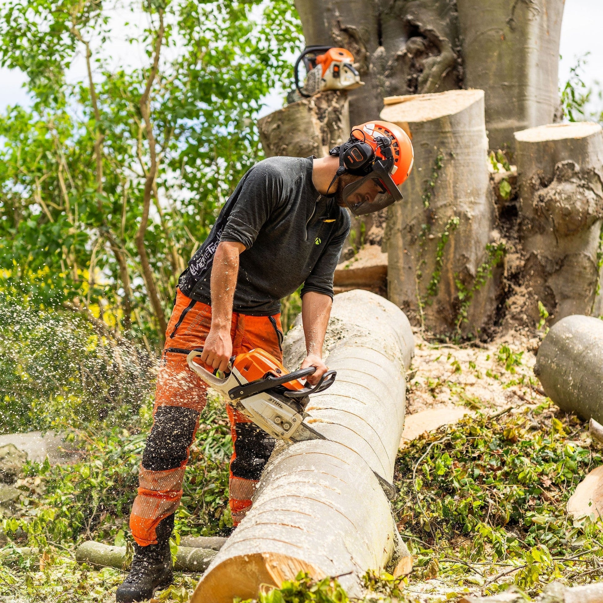 ATHV4060 Breatheflex Pro Chainsaw Trousers Design A Class 1 - Hi - Vis Orange - Arbortec Forestwear